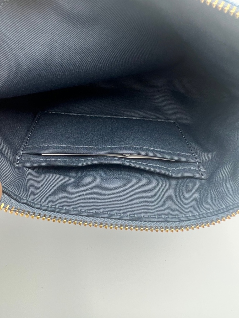 Coach Large Corner Zip Wristlet In Loved Denim - Picture 5 of 7